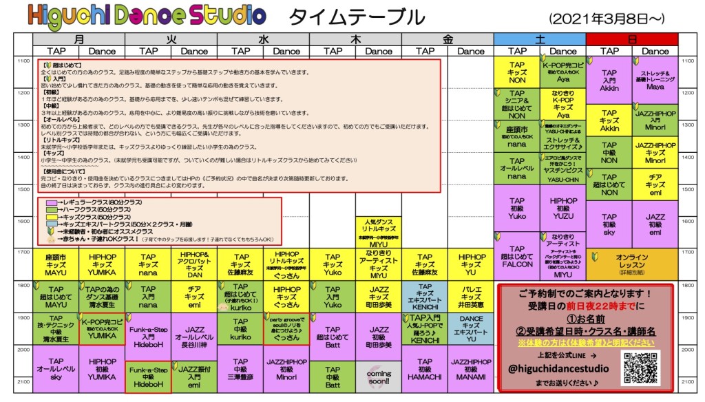 2021.3~タイムテーブル